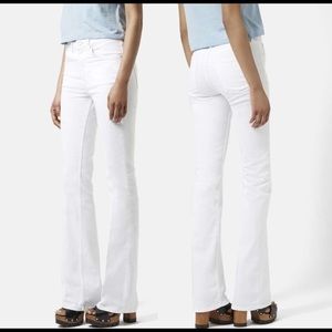 Topshop Moto Tally White Flare Jean